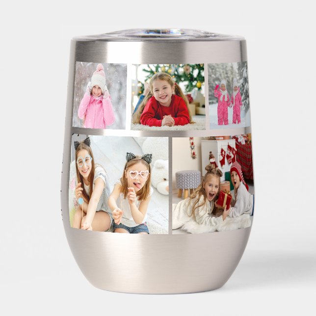 Five Photo Collage Personalised Wine Lover Gift (Front)