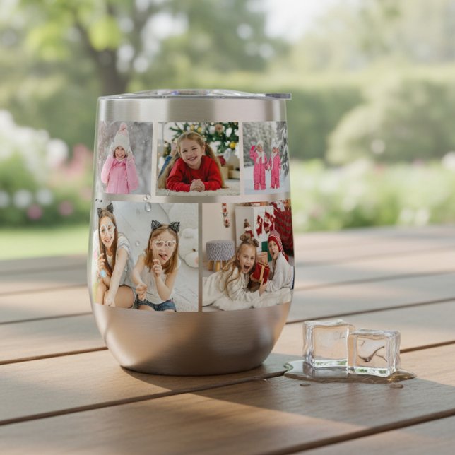 Five Photo Collage Personalised Wine Lover Gift (Creator Uploaded)