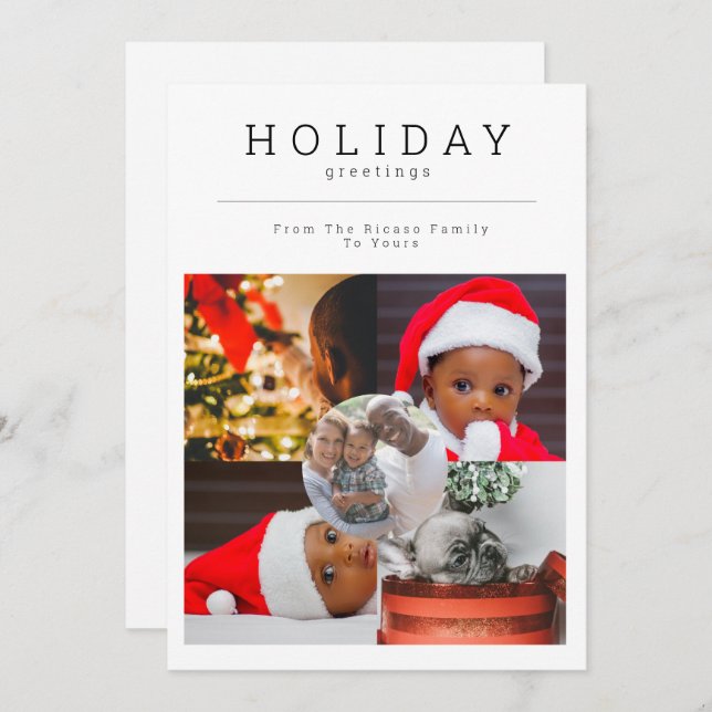 Five Photo Holiday Photo Personalised (Front/Back)