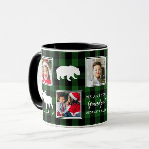 Five Photo Plaid   Green   Mug