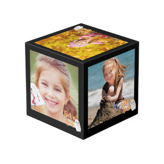 Five Photo Trick or Treat Ghost Halloween Cube