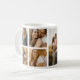 Five Photos Collage Newly Weds Simple Coffee Mug