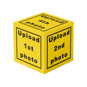 Five Photos on Yellow Photo Cube