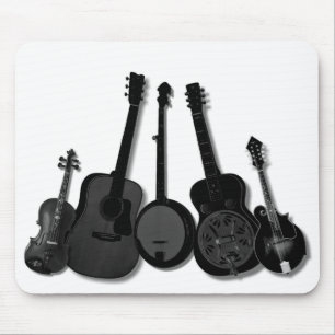 FIVE PIECE BAND ON WHITE-MOUSEPAD MOUSE MAT