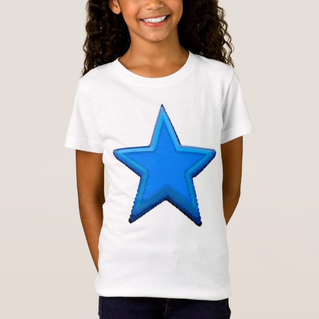 Five Point Blue Star   T-Shirt (Front)