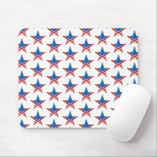 Five-point star American flag Mouse Mat