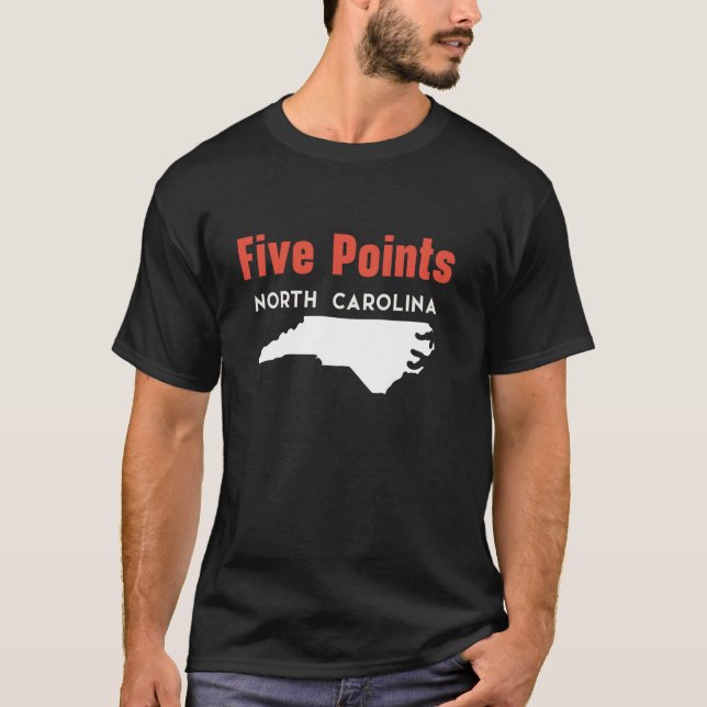 Five Points North Carolina USA State America Trave T-Shirt (Front)