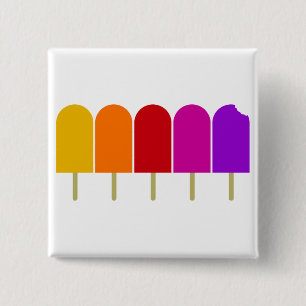 Five Popsicles 15 Cm Square Badge