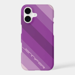 Five Purple Diagonal Stripe Custom Name