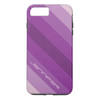 Five Purple Diagonal Stripe with Name Custom Tough
