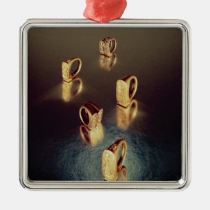 Five rings, from the Tomb of Tutankhamun Metal Tree Decoration