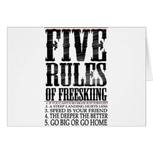 five rules of freeskiing