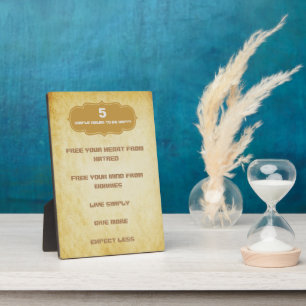 Five Simple Rules to be Happy Plaque