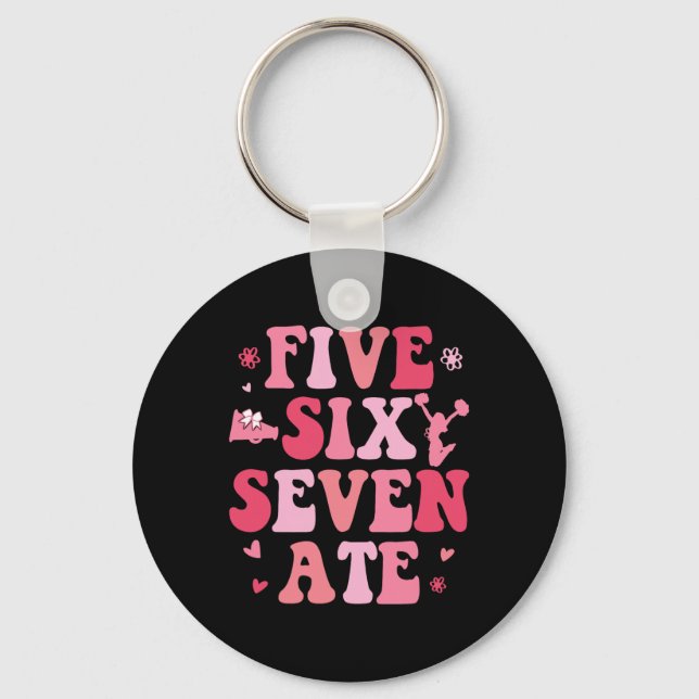 Five Six Seven Ate Cheer Cheerleader Gift For Woma Key Ring (Front)