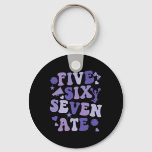 Five Six Seven Ate Cheer Cheerleader Woman Girls C Key Ring