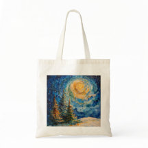 Five small Christmas Tree Tote Bag