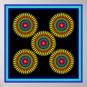 Five Spinning Wheels Poster