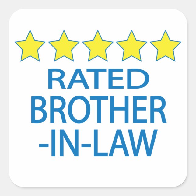 Five Star Brother-In-Law Square Sticker (Front)
