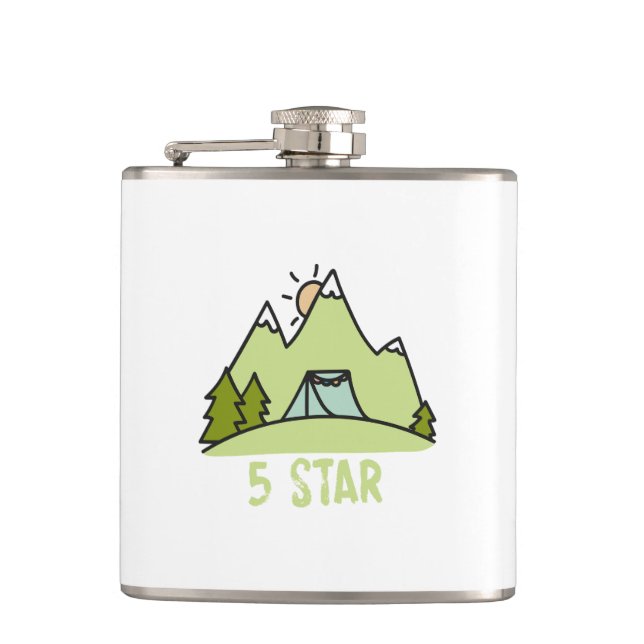 Five Star Camping Hip Flask (Front)