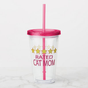 Five Star Cat Mum Acrylic Tumbler