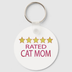 Five Star Cat Mum Key Ring