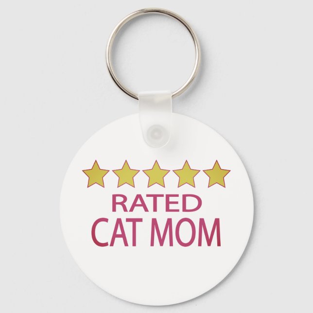 Five Star Cat Mum Key Ring (Front)