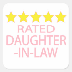 Five Star Daughter-In-Law Square Sticker