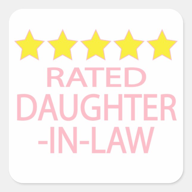 Five Star Daughter-In-Law Square Sticker (Front)