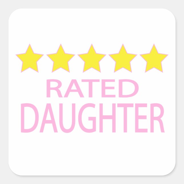 Five Star Daughter Square Sticker (Front)