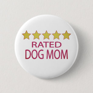 Five Star Dog Mum 6 Cm Round Badge