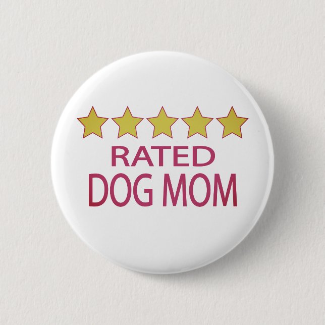 Five Star Dog Mum 6 Cm Round Badge (Front)