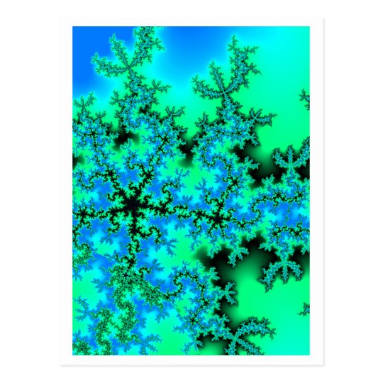 Five-star-fractal 2 postcard