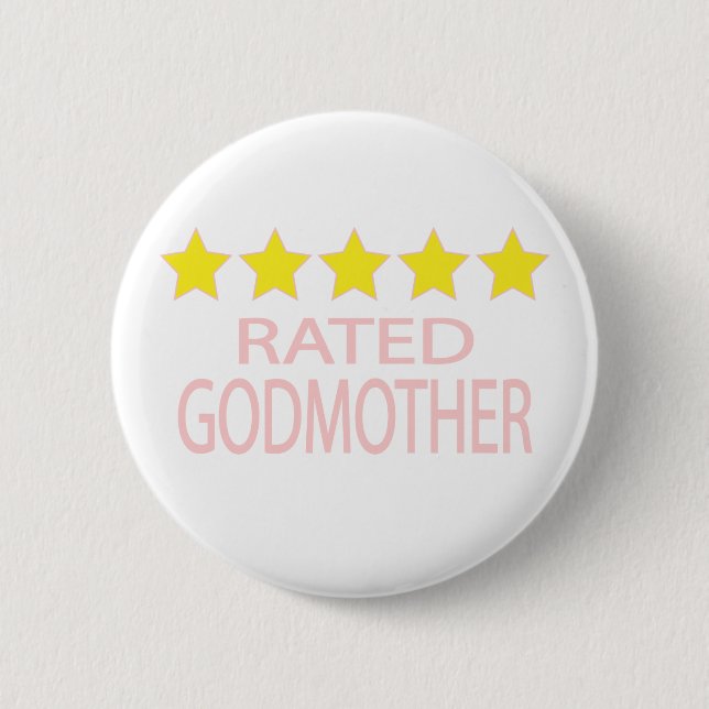 Five Star Godmother 6 Cm Round Badge (Front)