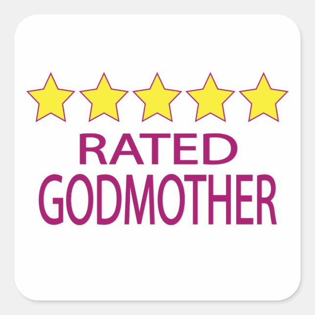 Five Star Godmother Square Sticker (Front)