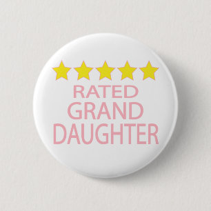 Five Star Granddaughter 6 Cm Round Badge