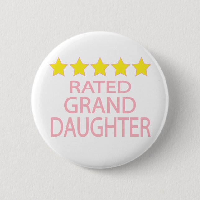 Five Star Granddaughter 6 Cm Round Badge (Front)