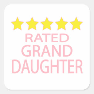 Five Star Granddaughter Square Sticker
