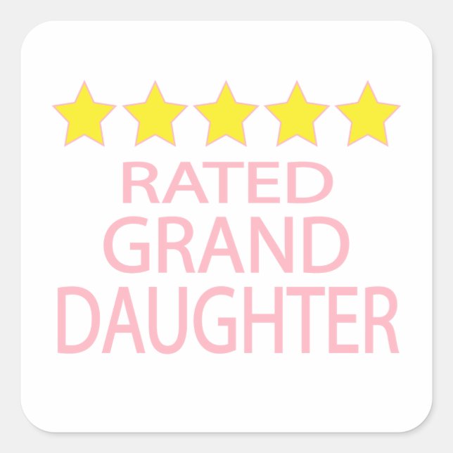 Five Star Granddaughter Square Sticker (Front)