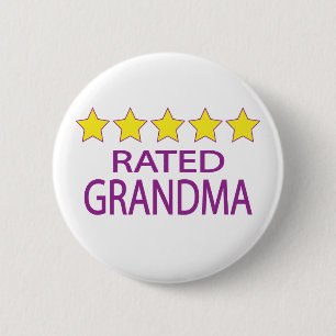 Five Star Grandma 6 Cm Round Badge