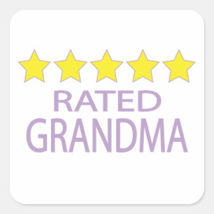 Five Star Grandma Square Sticker