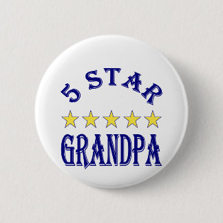 Five Star Grandpa 6 Cm Round Badge