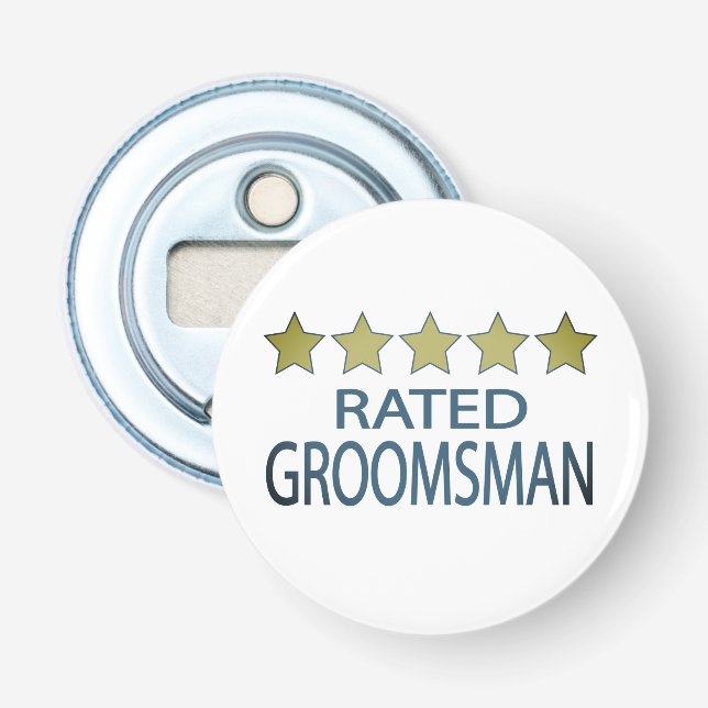 Five Star Groomsman Bottle Opener (Front)