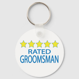 Five Star Groomsman Key Ring