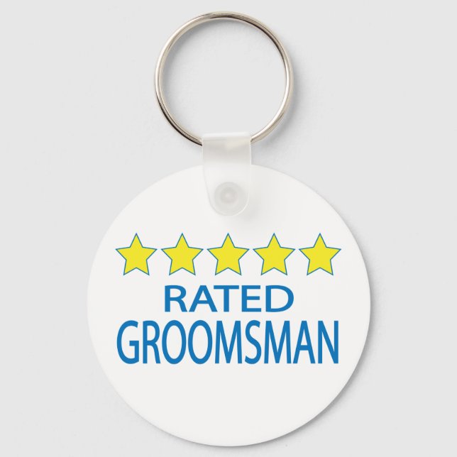 Five Star Groomsman Key Ring (Front)