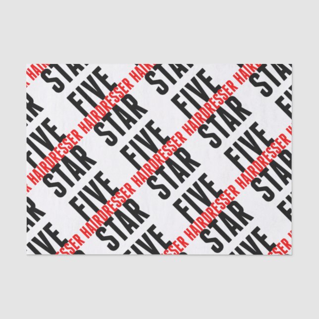 Five Star Hairdresser Tissue Paper (Front)