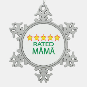 Five Star Māmā Snowflake Pewter Christmas Ornament