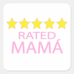 Five Star Mamá Square Sticker