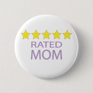 Five Star Mum 6 Cm Round Badge