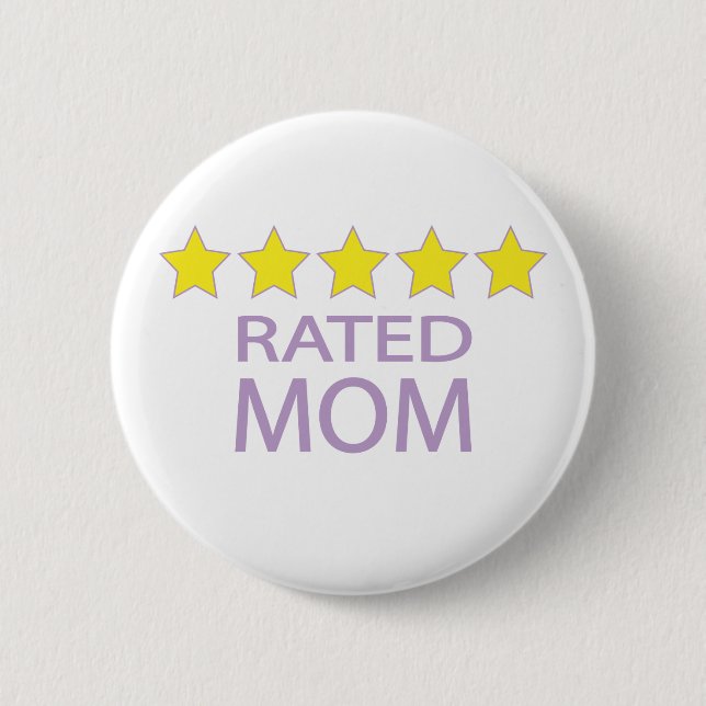 Five Star Mum 6 Cm Round Badge (Front)