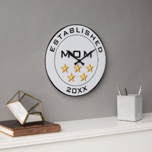 Five Star Mum Clock Elegant Mother's Day Gift